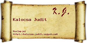 Kalocsa Judit névjegykártya